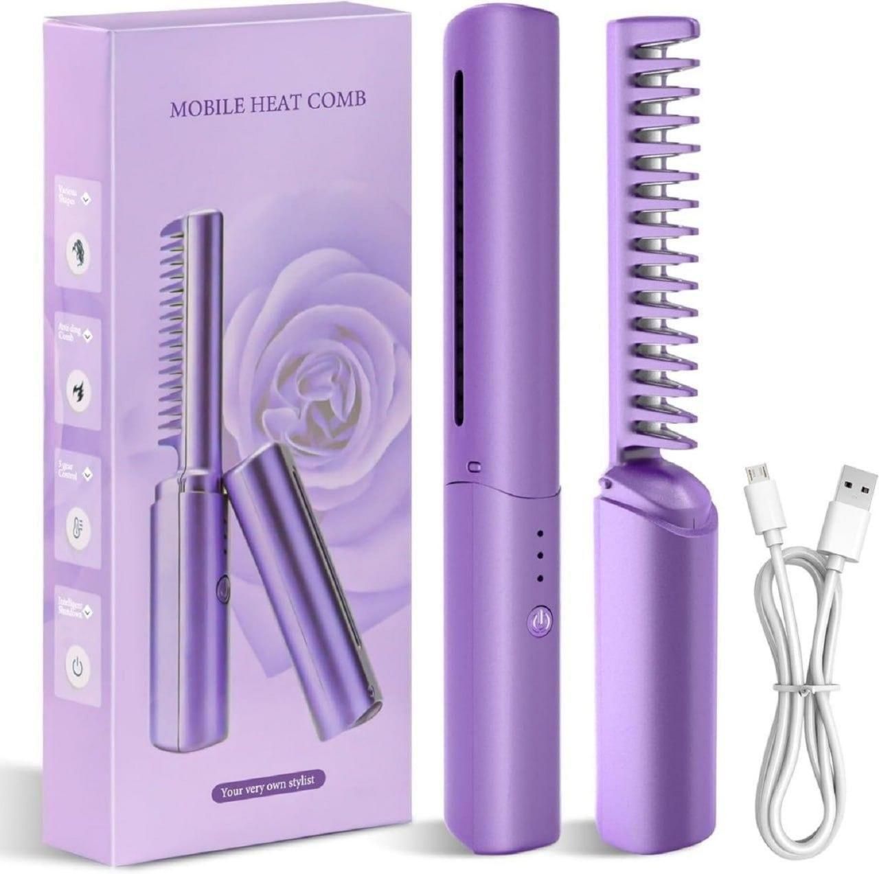 Meneflix Pro | The Handbag Hair Straightener: Style & 2-in-1 Cordless Hot Comb!