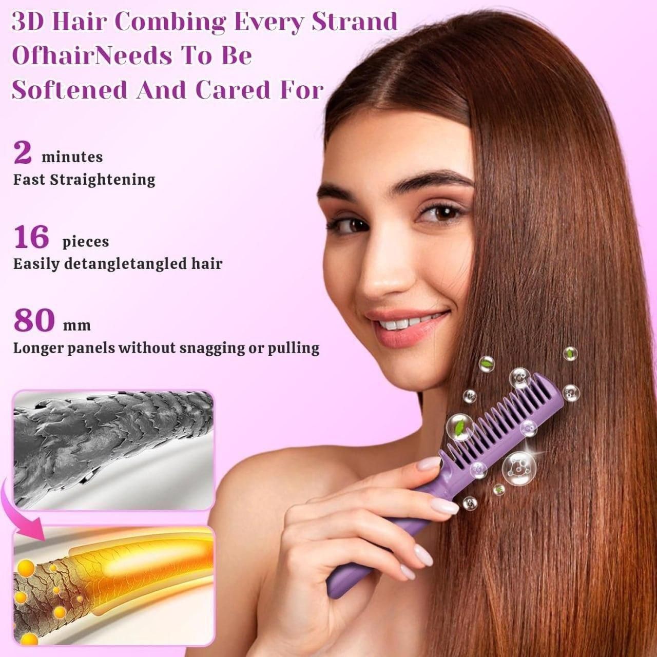 Meneflix Pro | The Handbag Hair Straightener: Style & 2-in-1 Cordless Hot Comb!