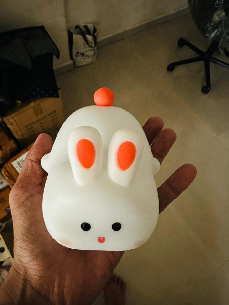 Glow-Bunny | Super Soft Silicone Touch Night Lamp-The Ultimate Cuddly Bedside Companion!