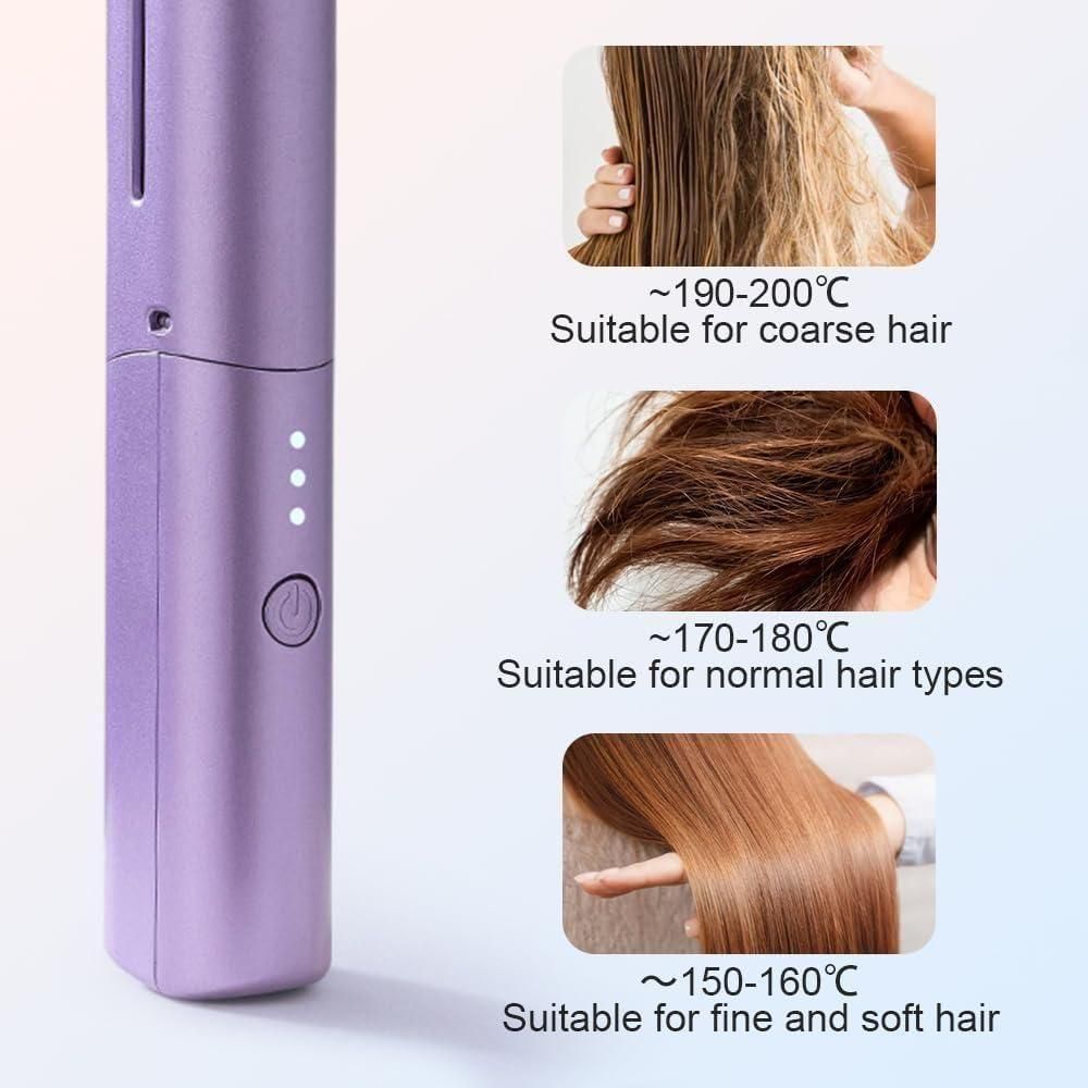 Meneflix Pro | The Handbag Hair Straightener: Style & 2-in-1 Cordless Hot Comb!